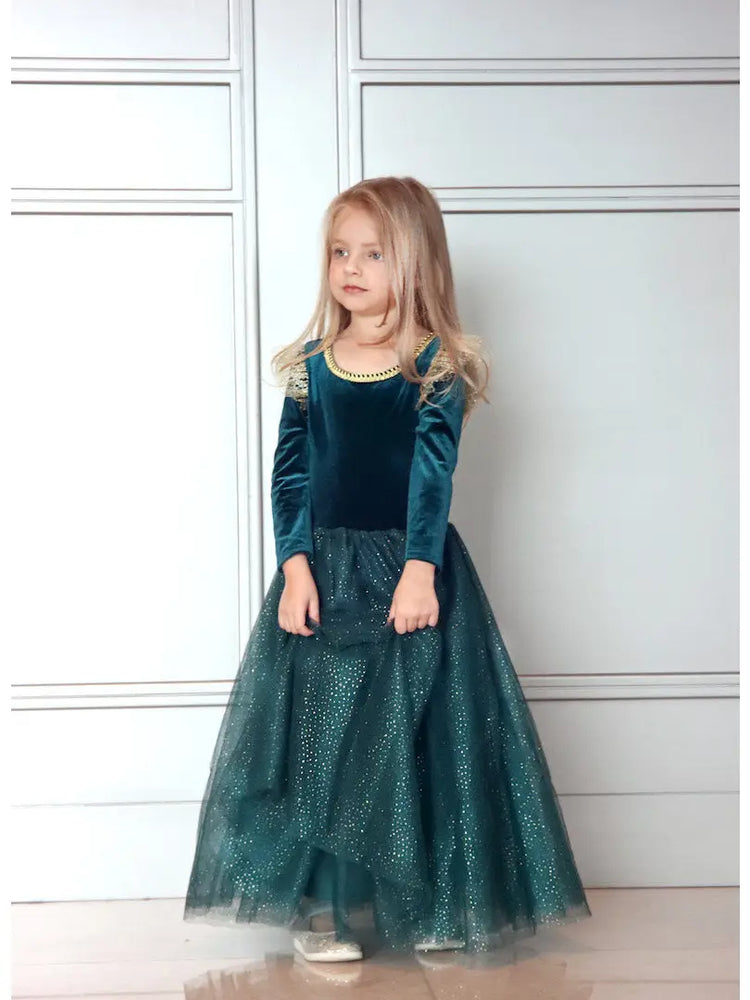 The Brave Princess Teal Costume Dress
