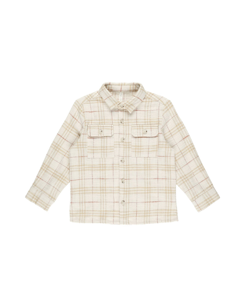 Collared Long Sleeve Shirt - Vintage Plaid