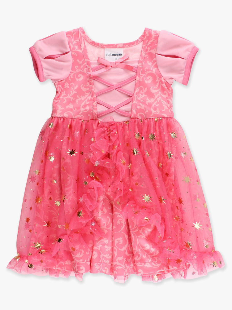 Softsnooze™ Girls Crystal Pink Princess Bow Dress-Up Nightgown