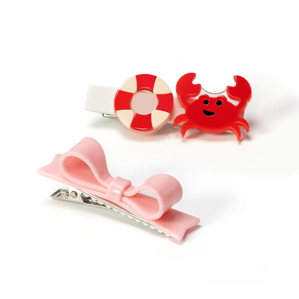 Crab and Bowtie Hair Clips
