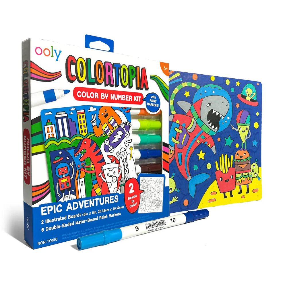 Colortopia Color by Number Paint Marker Kit - Epic Adventure