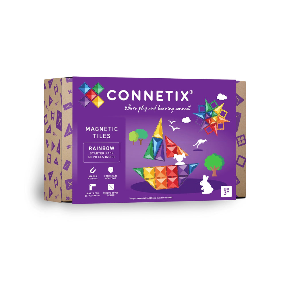 CONNETIX Rainbow Starter Pack, 60 Pieces
