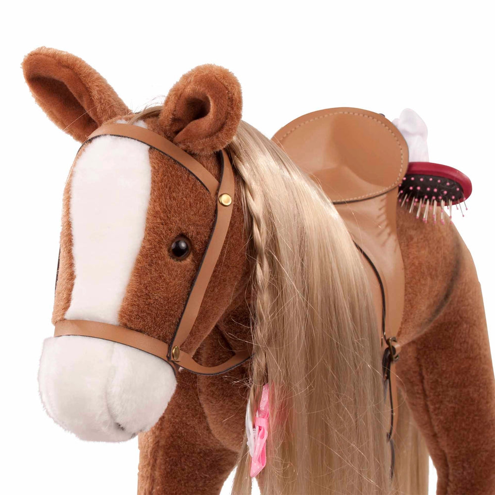 
            
                Load image into Gallery viewer, Gotz Big Plush Combing Horse with Saddle and Bridle
            
        