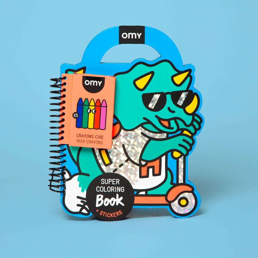 Dino Super Coloring & Sticker Book