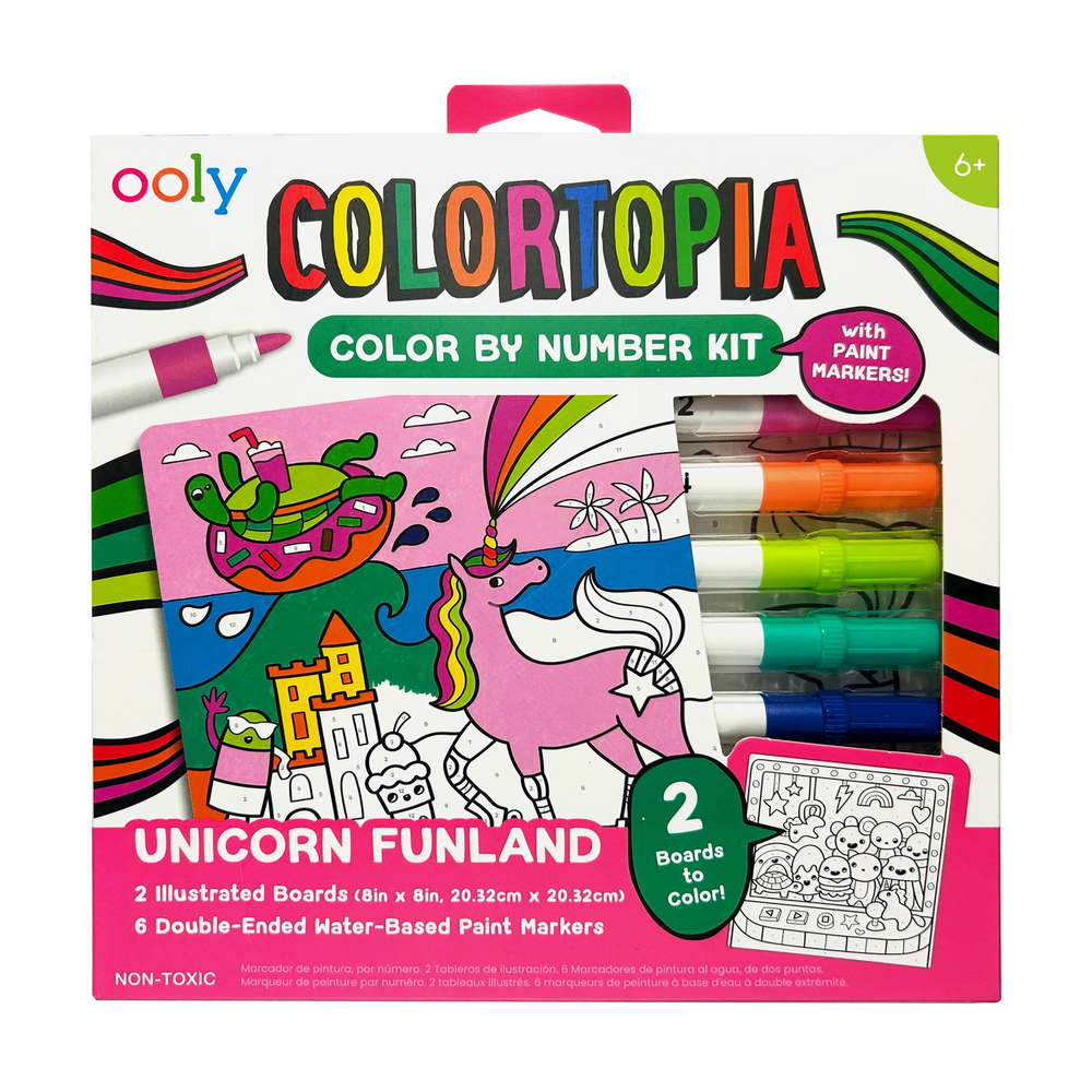 Colortopia Paint Marker by Number Kit - Unicorn Funland