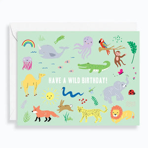 
            
                Load image into Gallery viewer, Wild Birthday Animals Birthday Card
            
        