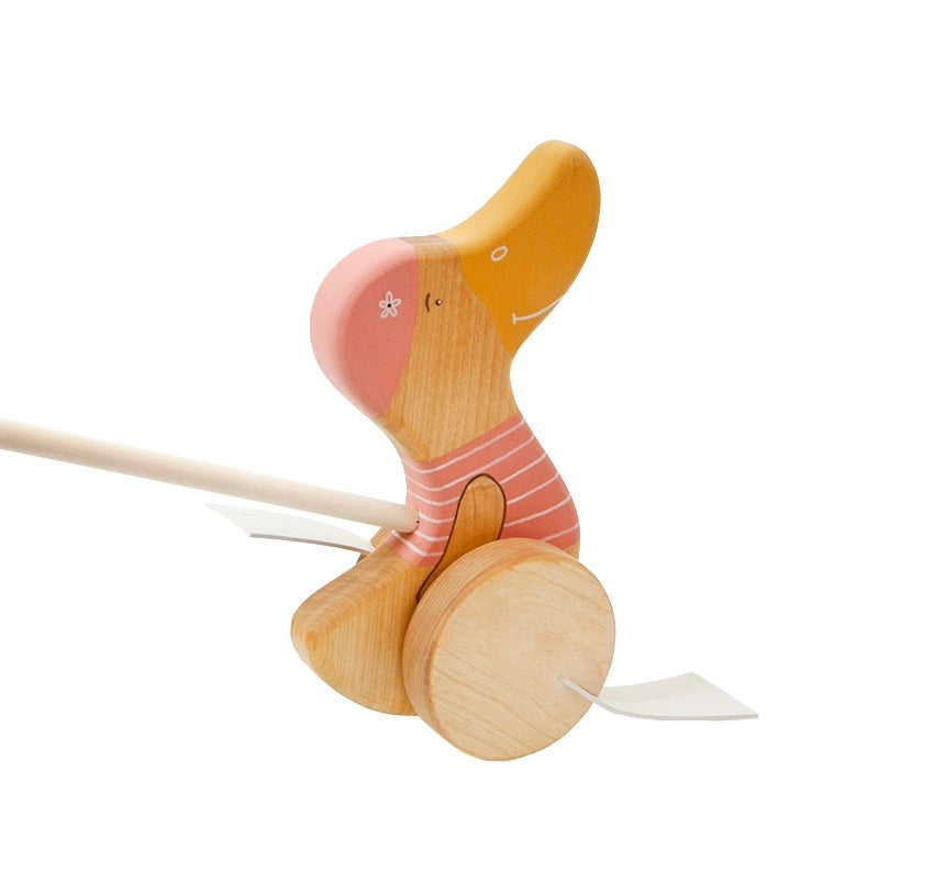 
            
                Load image into Gallery viewer, Push Toy Pink Duck
            
        