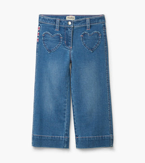 
            
                Load image into Gallery viewer, Girls Stretch Denim Wide Leg Pants
            
        