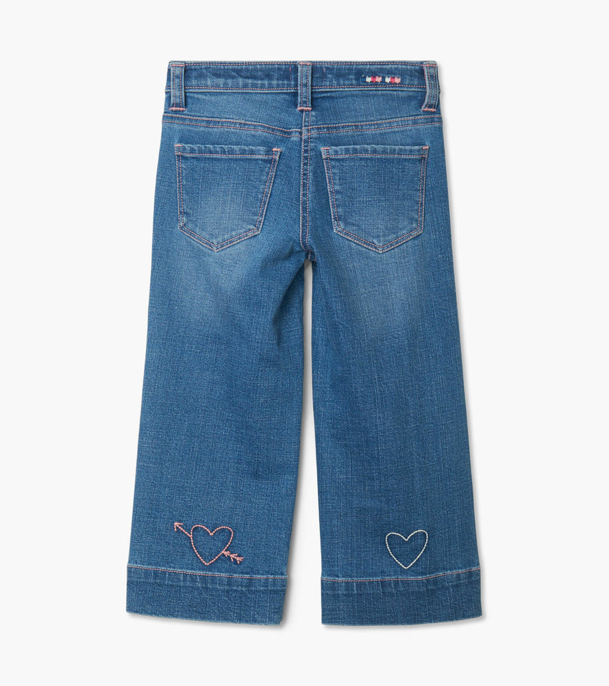 
            
                Load image into Gallery viewer, Girls Stretch Denim Wide Leg Pants
            
        