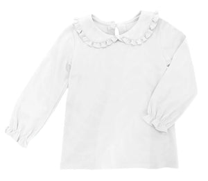 Basics Pima Peter Pan Top - White