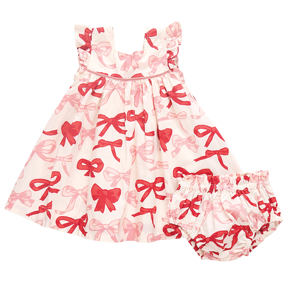 Baby Girls Camelia Dress Set - Valentine Bows