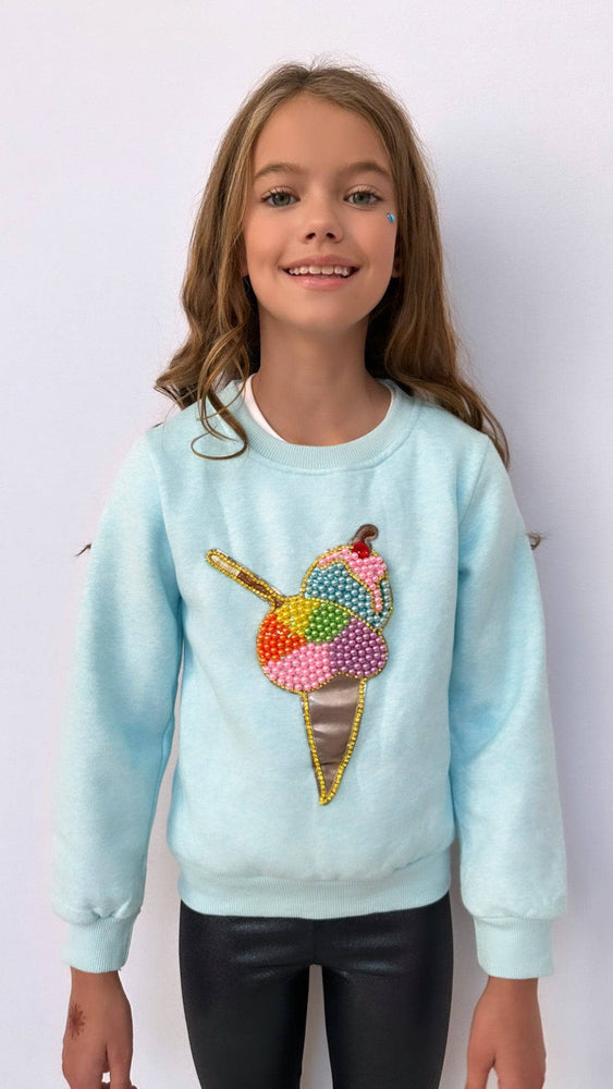 
            
                Load image into Gallery viewer, Rainbow Pearls Ice Cream Sweatshirt
            
        