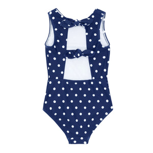 Girls Atlantic Dot Double Bow One Piece