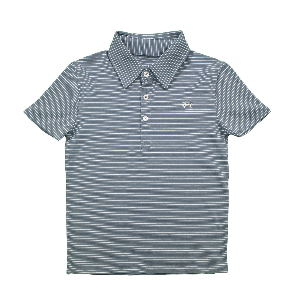 Banks Polo - Blue/White Stripe