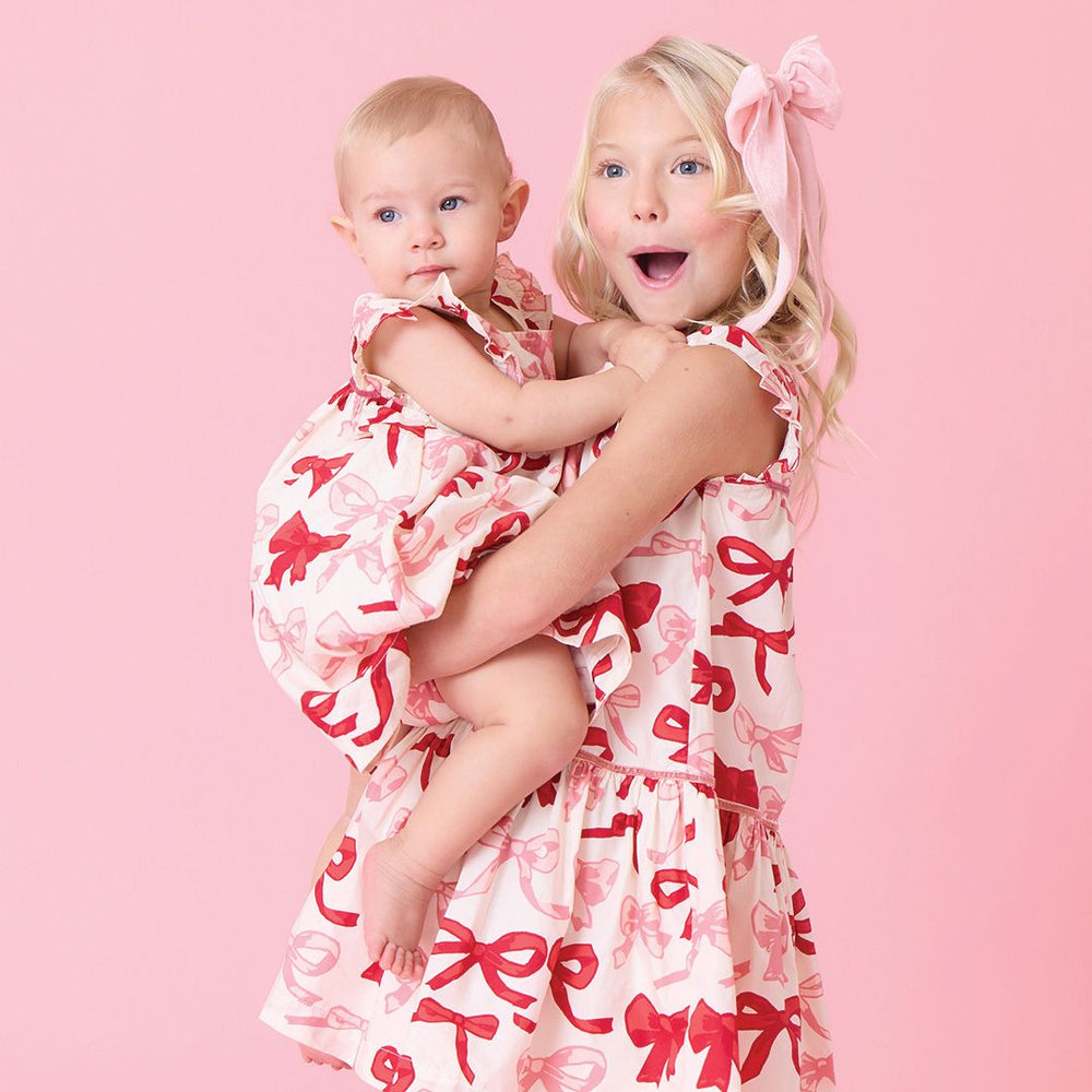 Baby Girls Camelia Dress Set - Valentine Bows