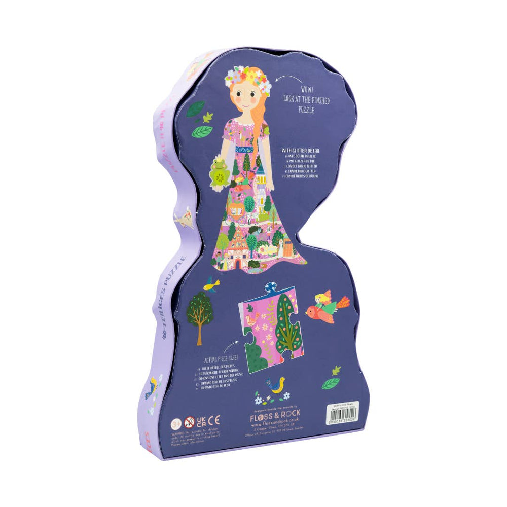 
            
                Load image into Gallery viewer, Fairy Tale 40pc &amp;quot;Princess&amp;quot; Shaped Jigsaw with Shaped Box
            
        
